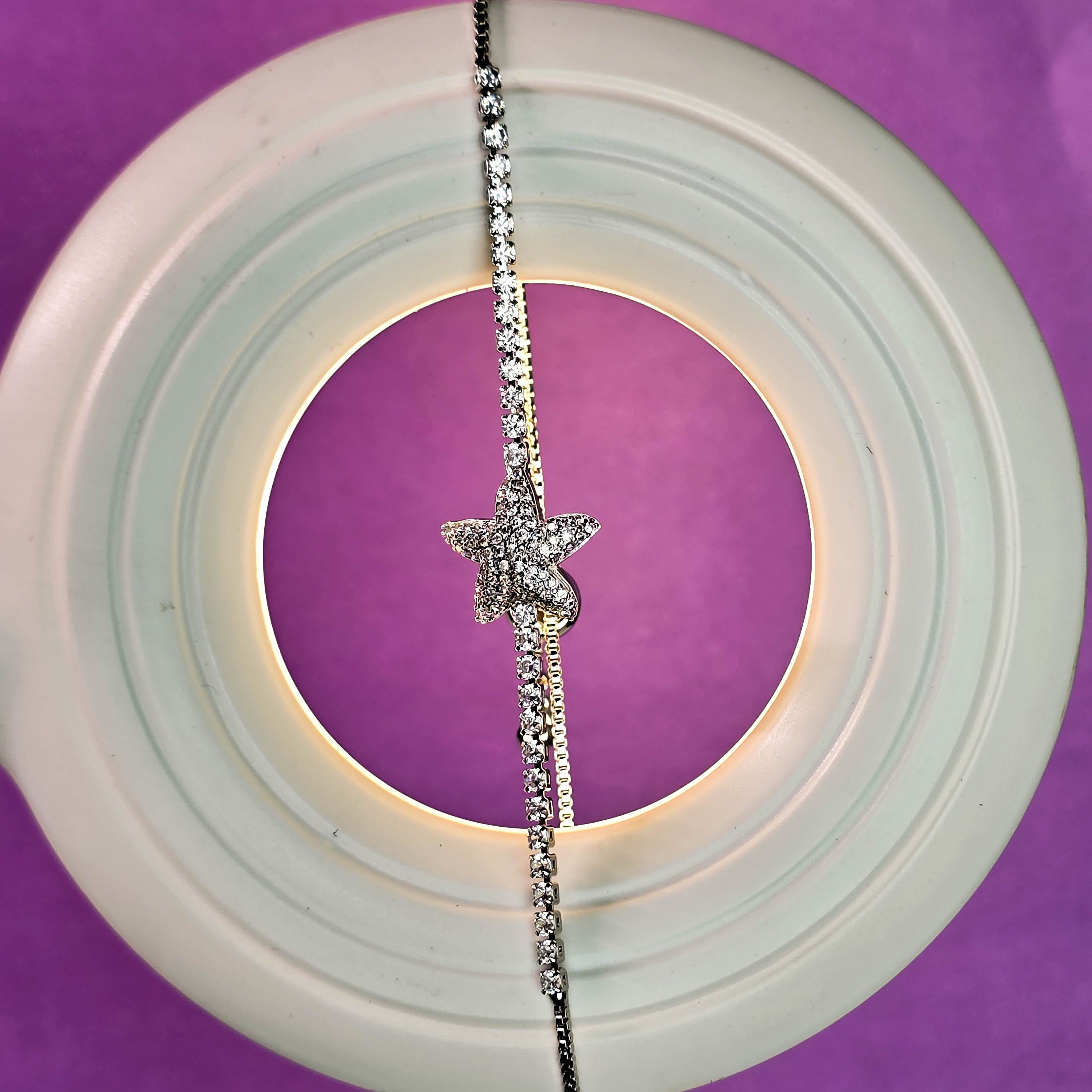 Sparkling Star Imitation Diamond Bracelet Jewellery | Best For Gifting