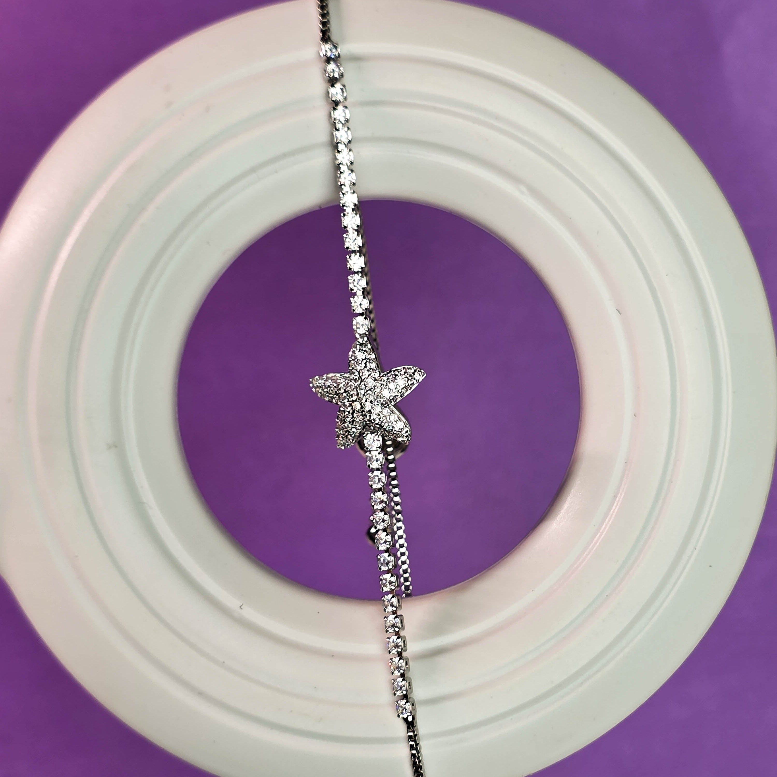 Sparkling Star Imitation Diamond Bracelet Jewellery | Best For Gifting