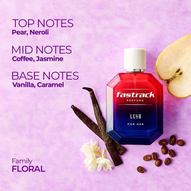 Fastrack Lush Eau de Parfum for Women & Girls | 100 ml | Family Floral