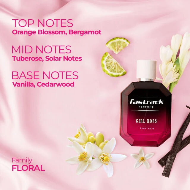 Fastrack Girl Boss Eau de Parfum for Women & Girls | 100 ml | Family Floral