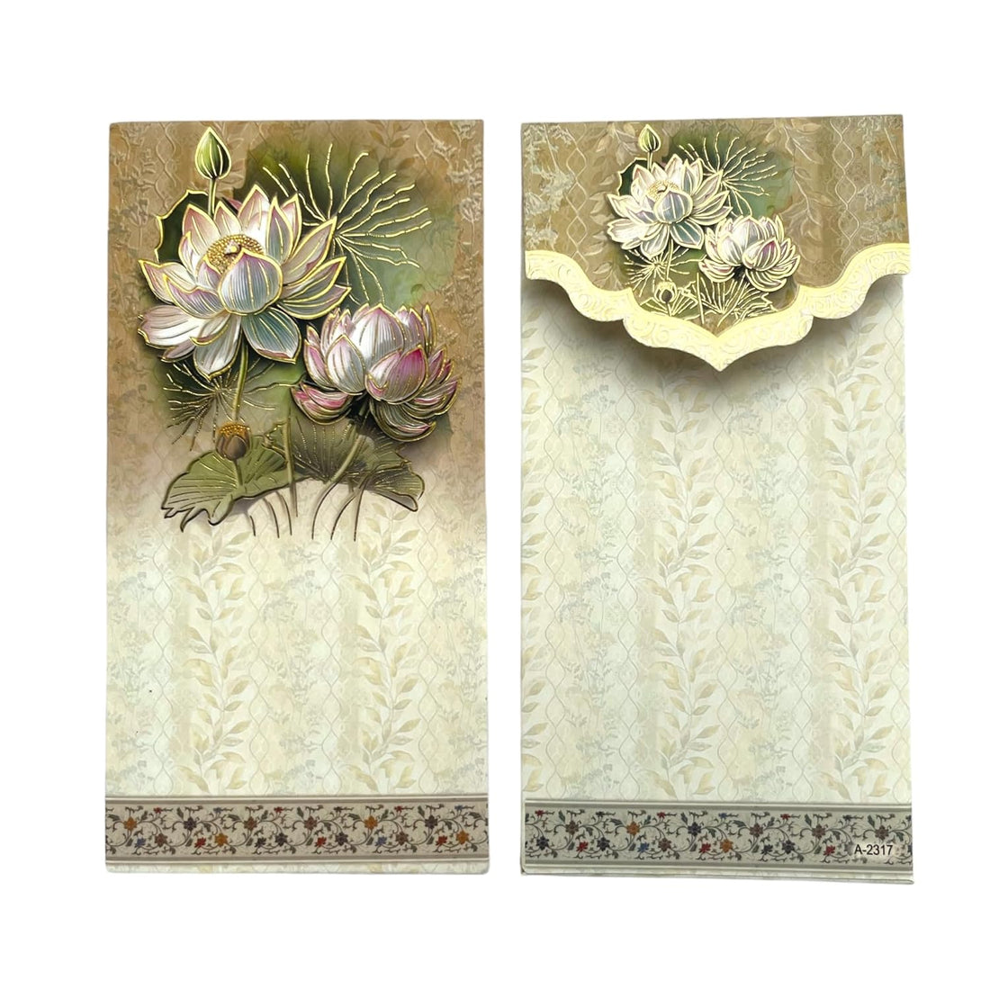 Royal Lotus Flower Velvet Shagun Envelopes – Wedding & Festive Gifting |Slc Lifafe