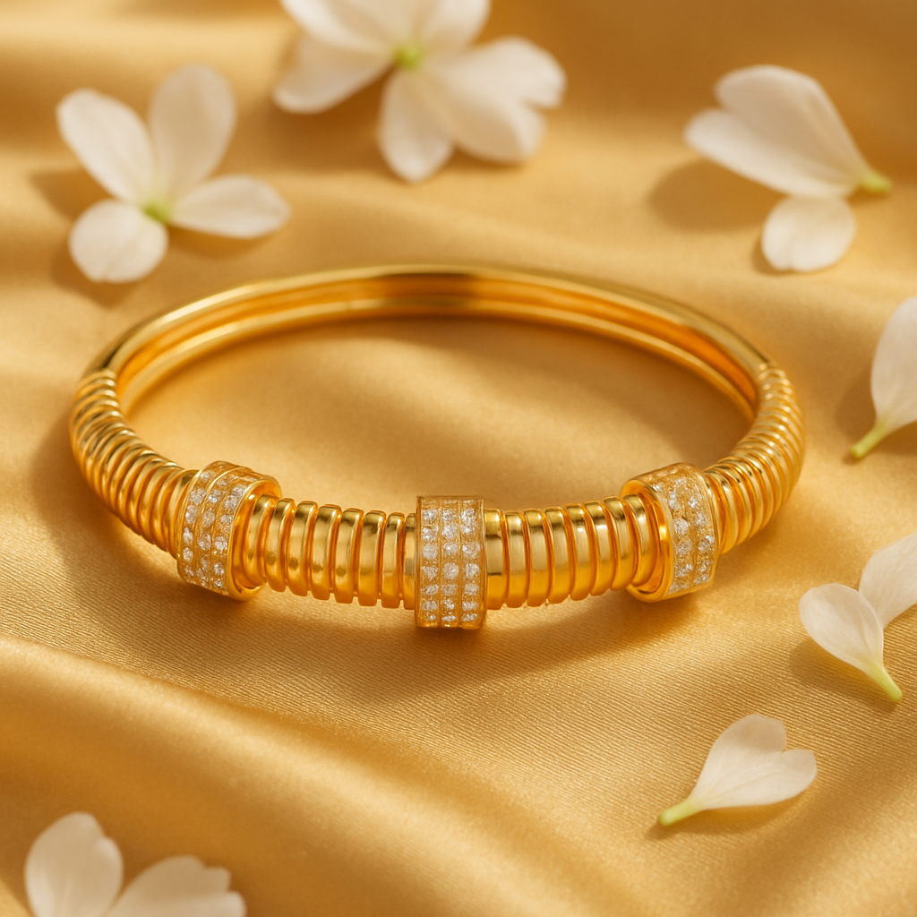 Premium Gold Plated Bracelet & Ring Set – Girlish Daily Wear Ornaments
