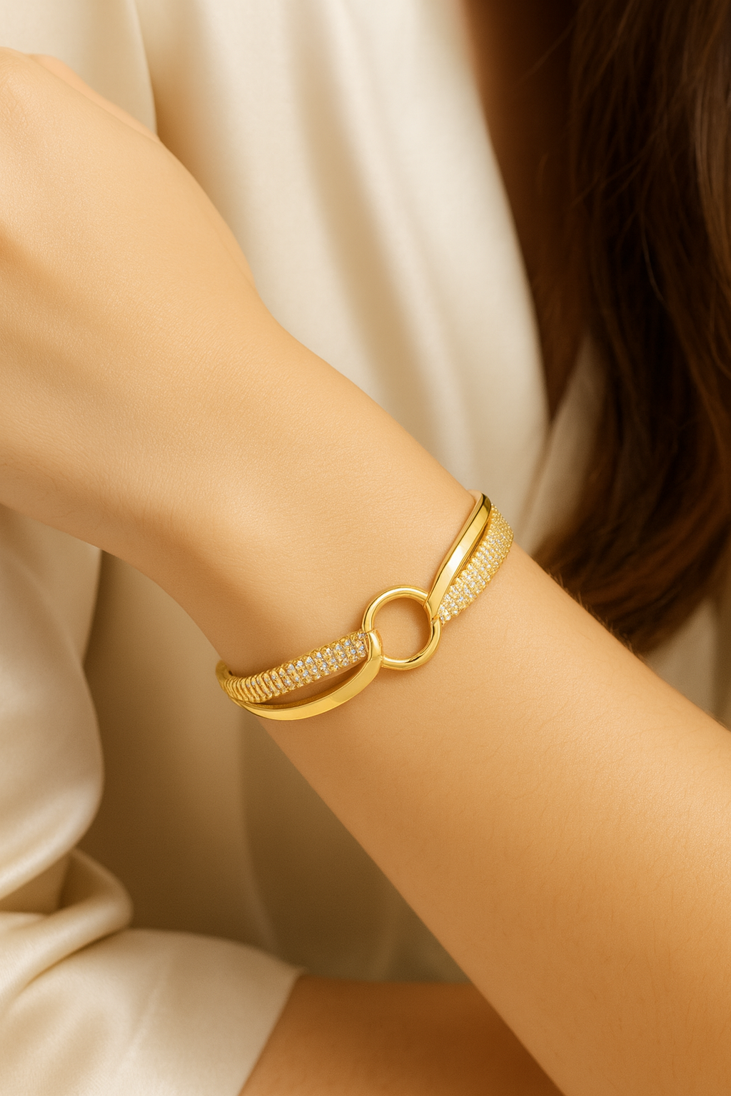 Premium Gold Plated Bracelet & Ring Set |Perfect gift | Daily & Party Wear Jewellery