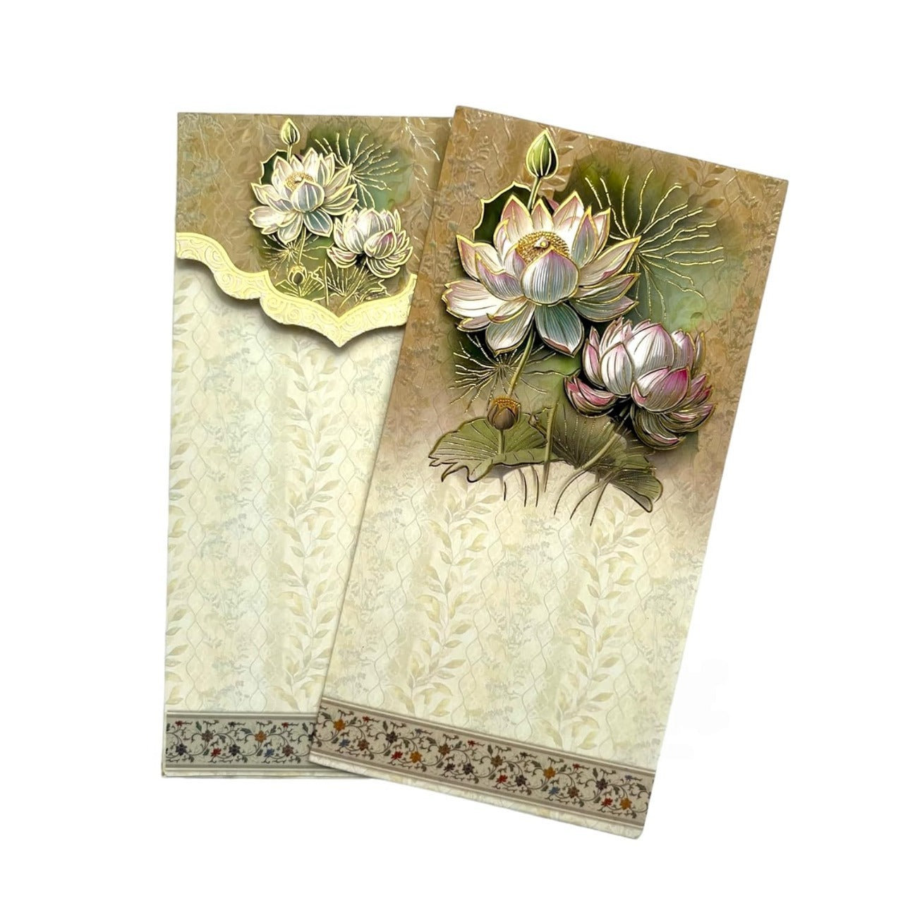 Royal Lotus Flower Velvet Shagun Envelopes – Wedding & Festive Gifting |Slc Lifafe