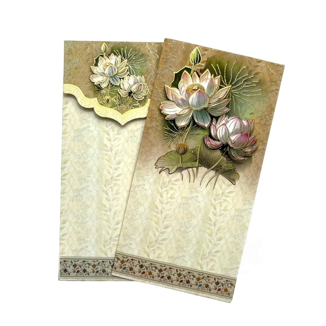 Royal Lotus Flower Velvet Shagun Envelopes – Wedding & Festive Gifting |Slc Lifafe