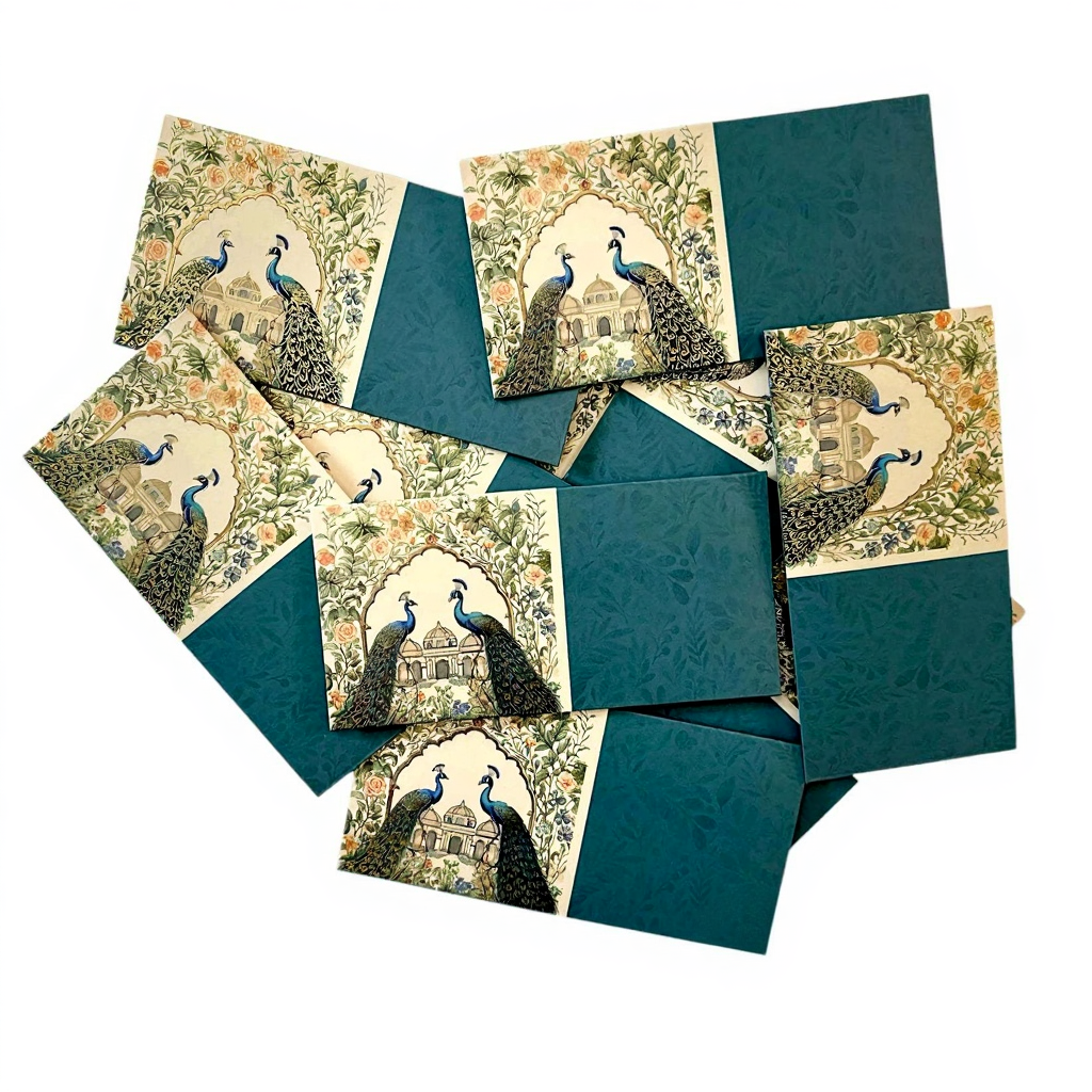 TRENDING PEACOCK THEME WEDDING|SHAGUN ENVELOP