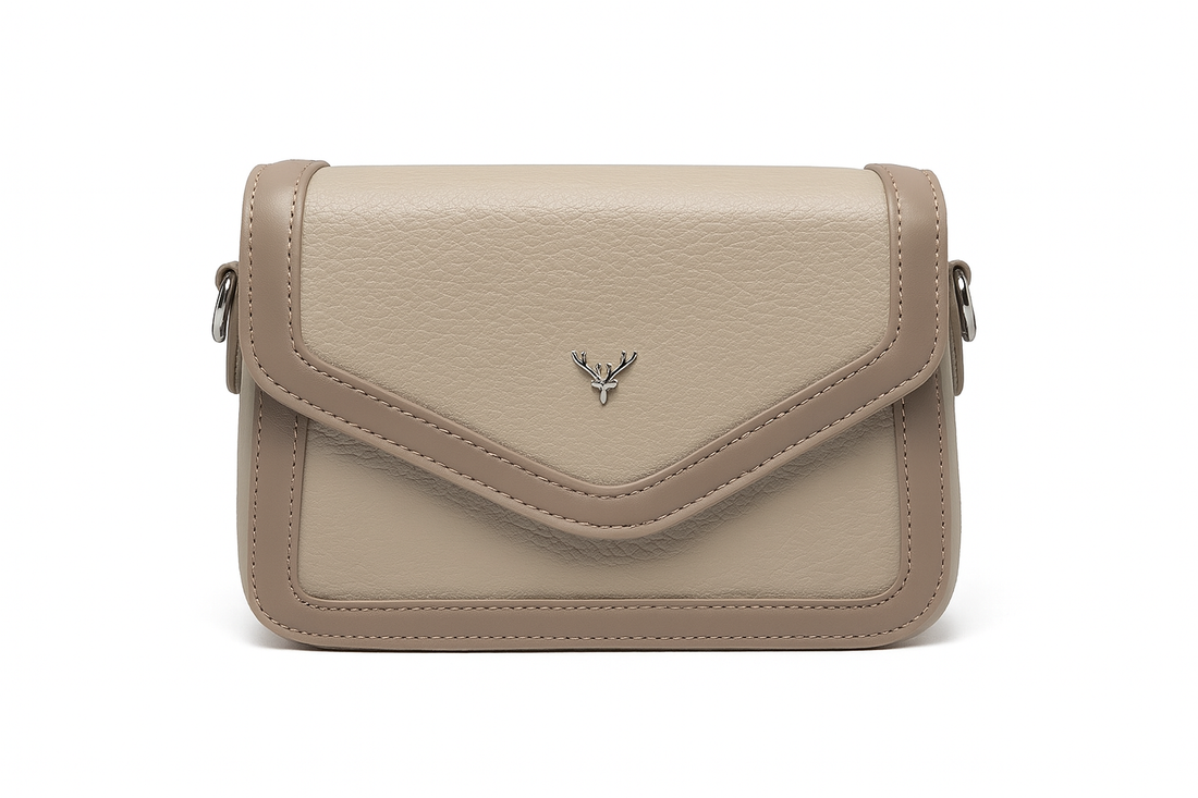 SLC LIFESTYLE Women’s Peach PU Leather Crossbody Handbag | Trendy Shoulder Sling Bag for Girls & Ladies |