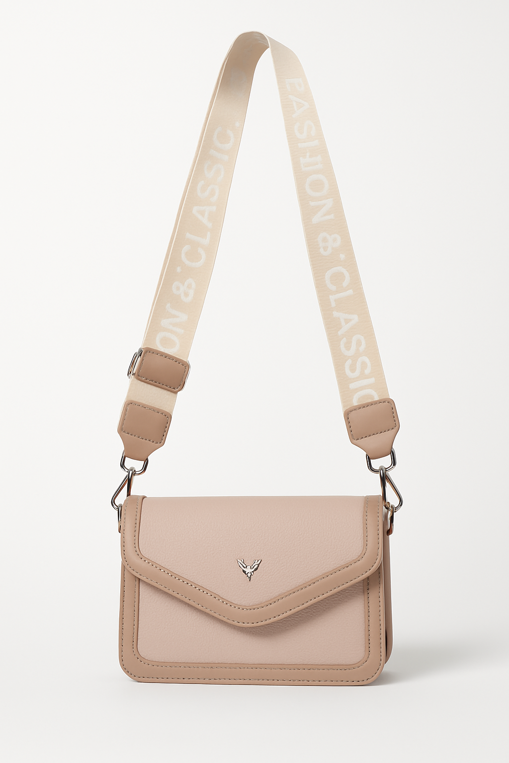 SLC LIFESTYLE Women’s Peach PU Leather Crossbody Handbag | Trendy Shoulder Sling Bag for Girls & Ladies |