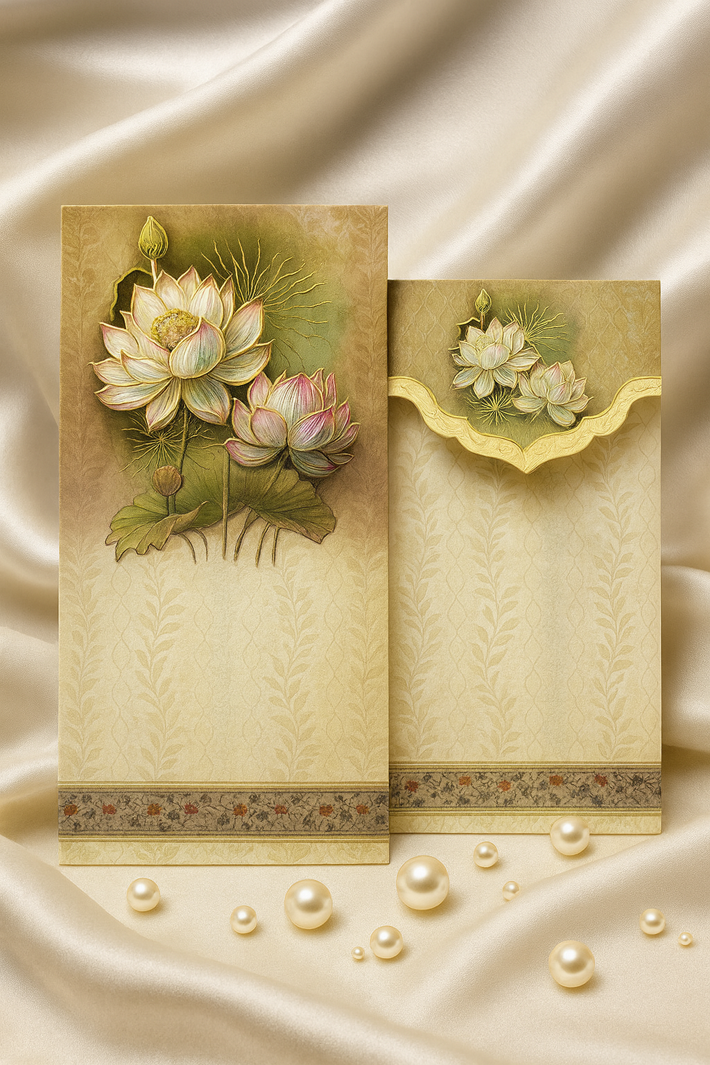 Royal Lotus Flower Velvet Shagun Envelopes – Wedding & Festive Gifting |Slc Lifafe