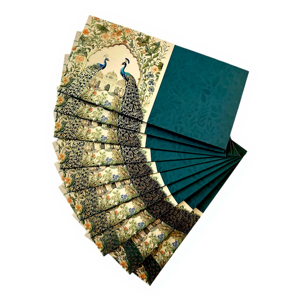 TRENDING PEACOCK THEME WEDDING|SHAGUN ENVELOP