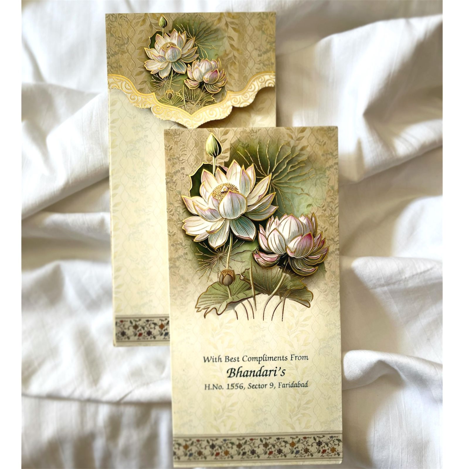 Royal Lotus Flower Velvet Shagun Envelopes – Wedding & Festive Gifting |Slc Lifafe