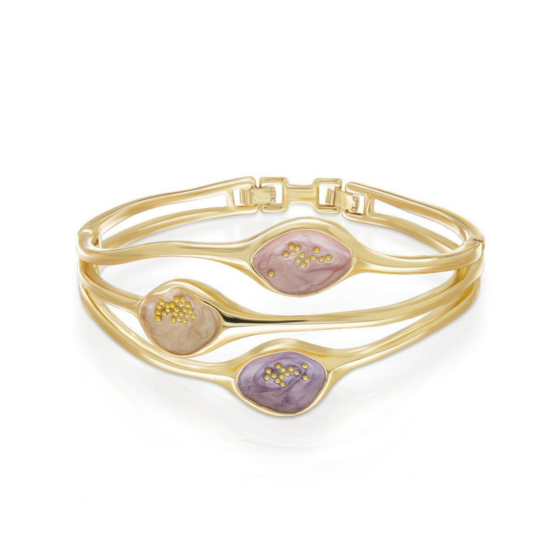 Elegant Pastel Enamel Bracelet
