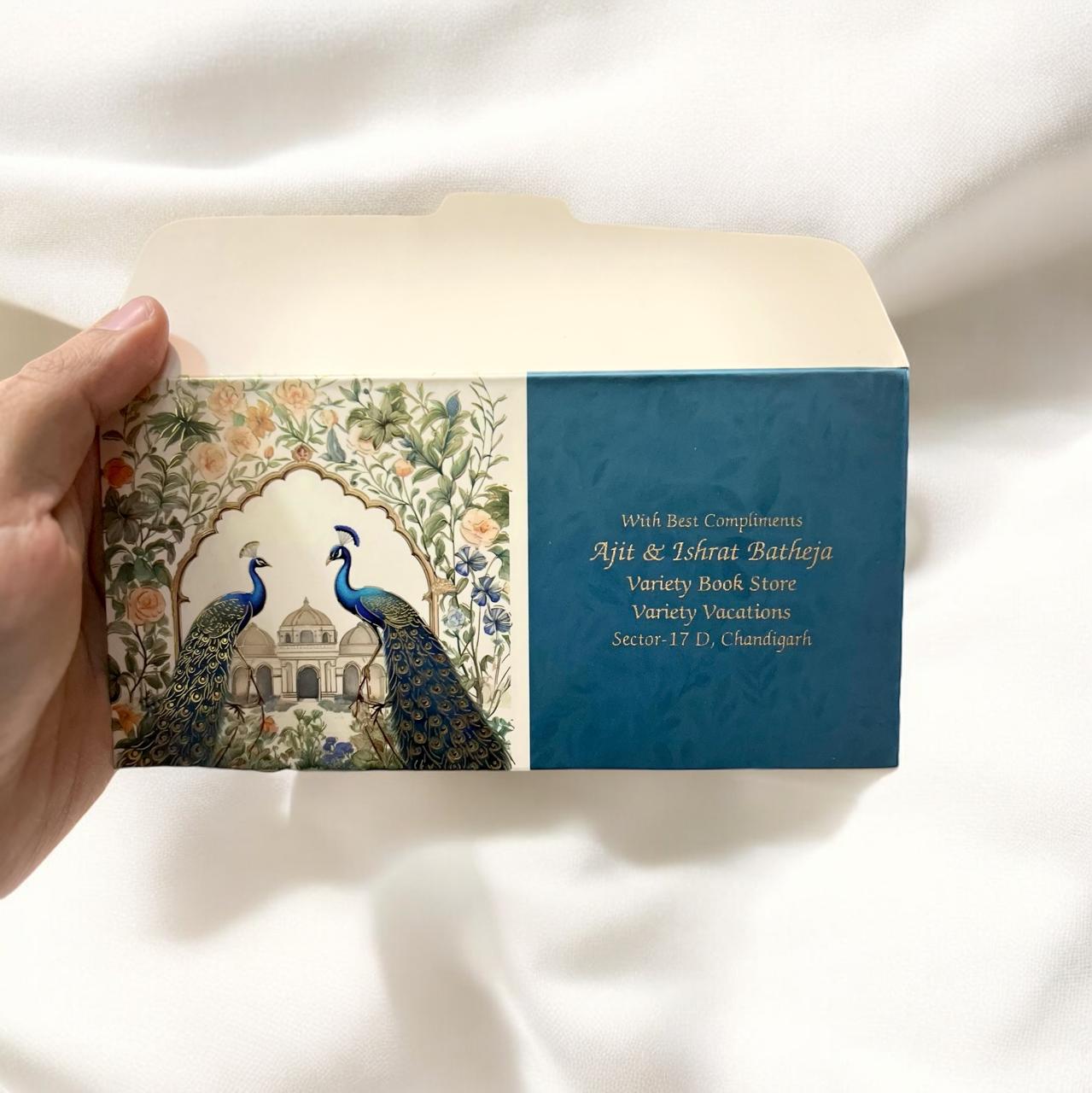 TRENDING PEACOCK THEME WEDDING|SHAGUN ENVELOP