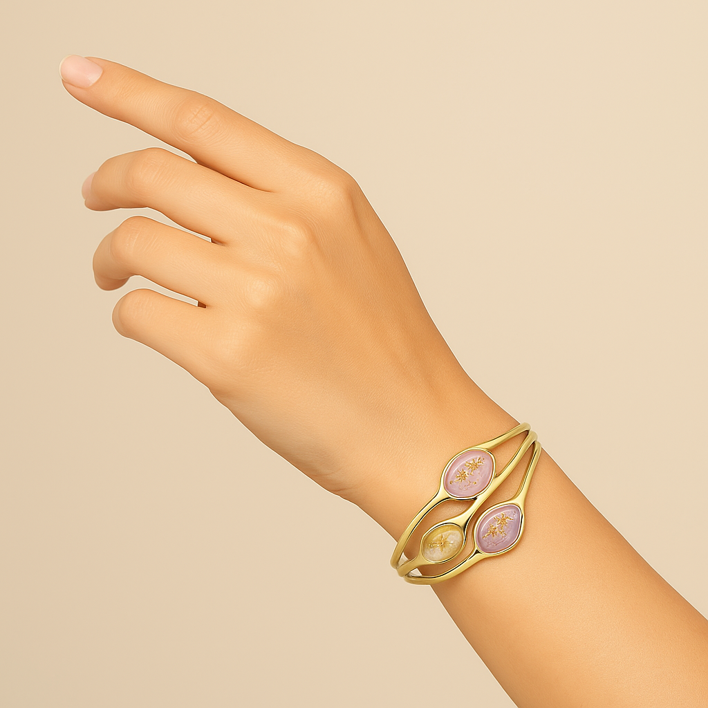 Elegant Pastel Enamel Bracelet