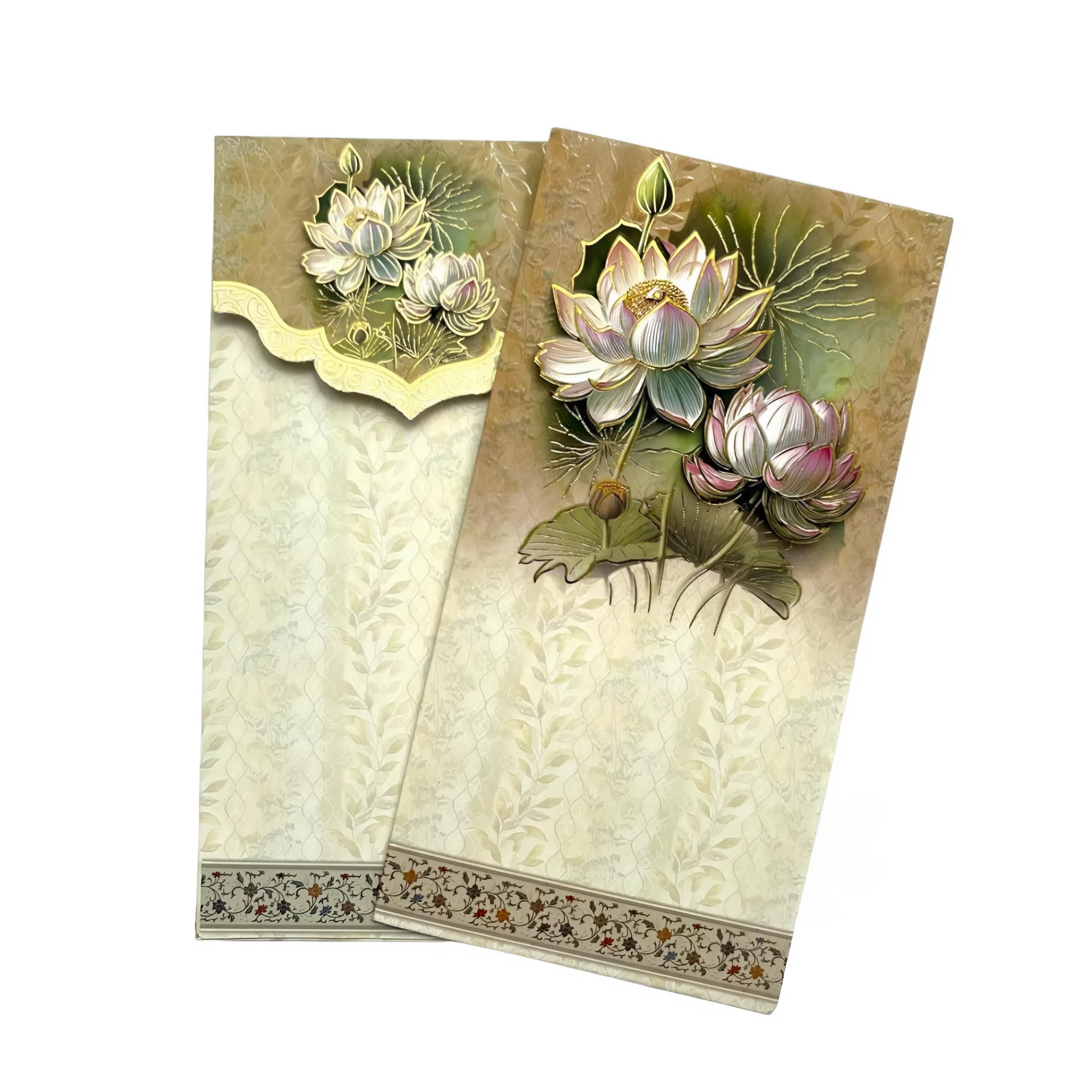 Royal Lotus Flower Velvet Shagun Envelopes – Wedding & Festive Gifting |Slc Lifafe