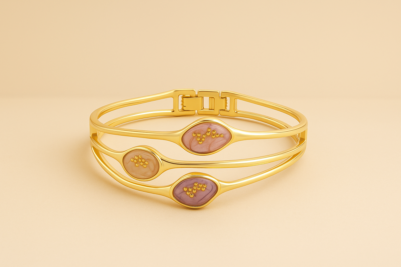 Elegant Pastel Enamel Bracelet