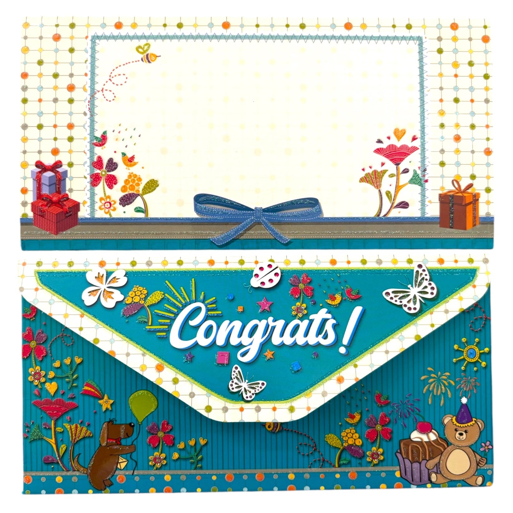 Kids SPECIAL THEME Kids 3-Fold Blue Shagun & Money Envelopes | Baby Shower, Birthday & Congrats Gift Covers (Pack of 20–200)