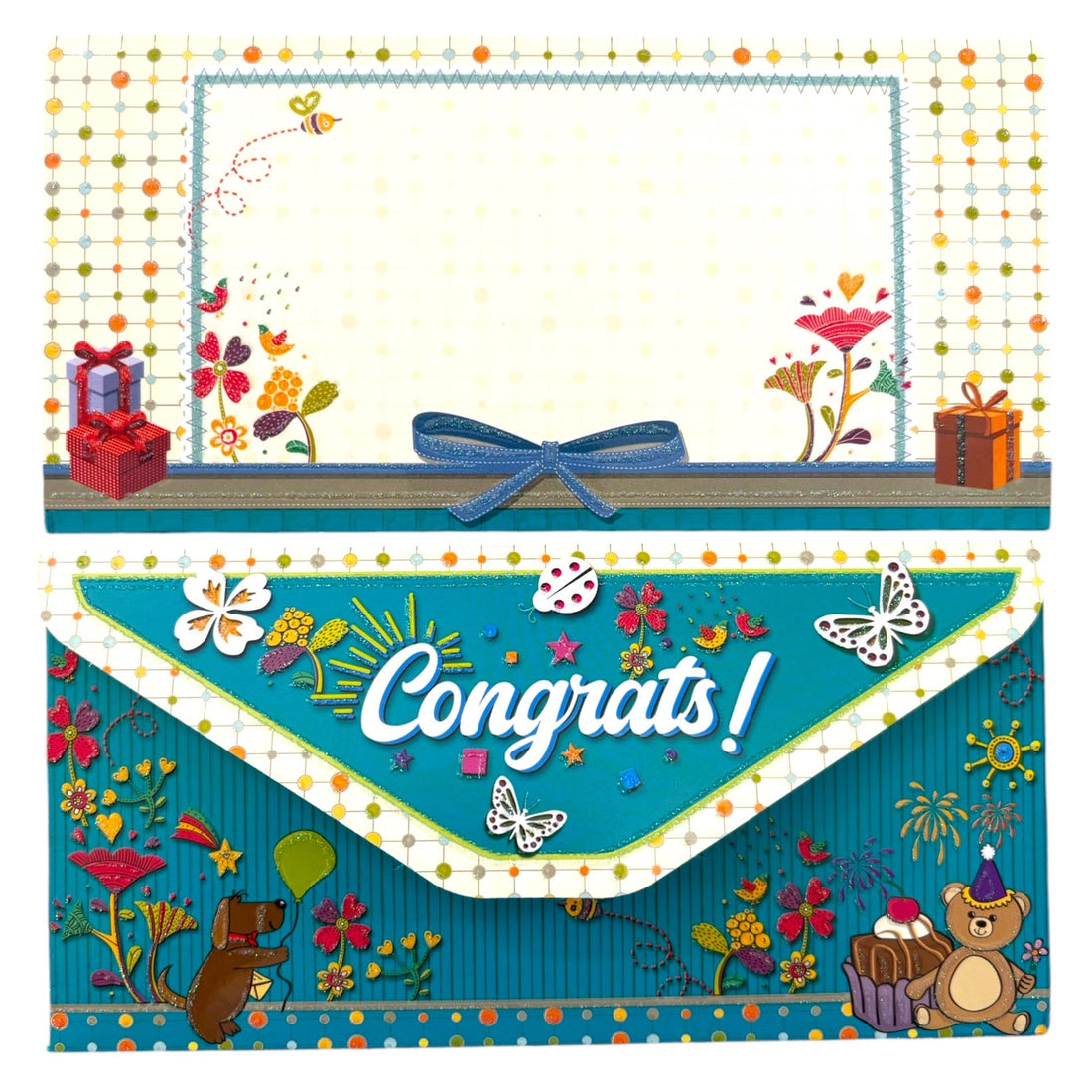 Kids SPECIAL THEME Kids 3-Fold Blue Shagun & Money Envelopes | Baby Shower, Birthday & Congrats Gift Covers (Pack of 20–200)