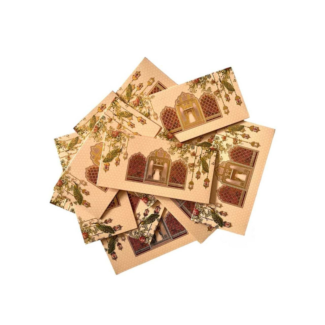 Wedding Special Peacock Theme Envelopes | Matte Finish | Pack of 20, 50, 100