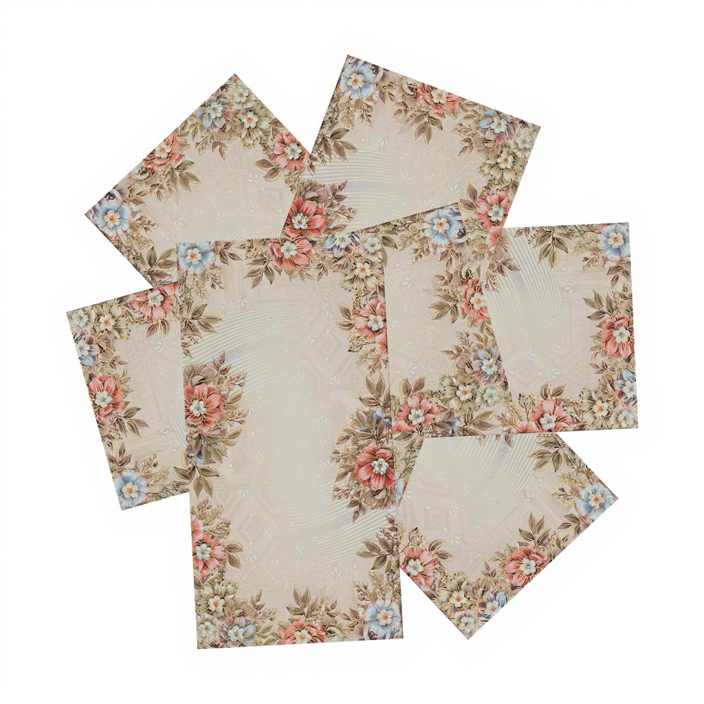 Flower Printed Shagun Envelopes |  (Pack of 20-200, Matte Finish Money Gift Covers for Weddings & Festivals)