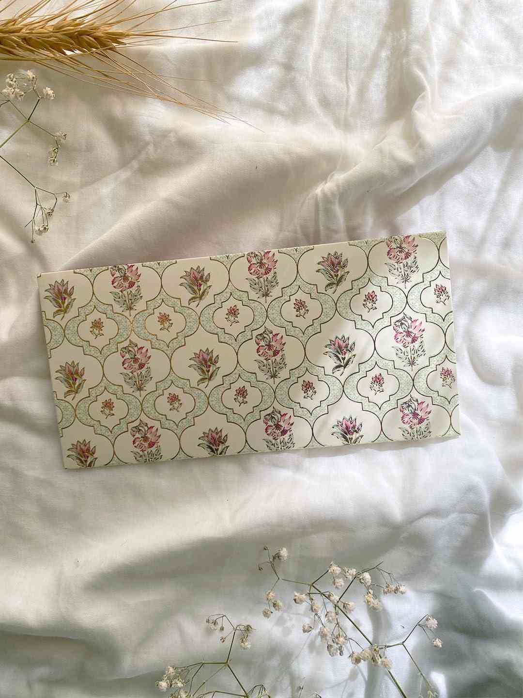 Shagun Envelope – Cream Color Engraving Wedding envelope