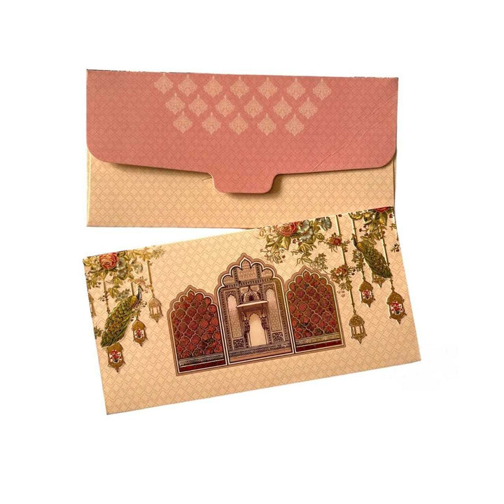 Wedding Special Peacock Theme Envelopes | Matte Finish | Pack of 20, 50, 100